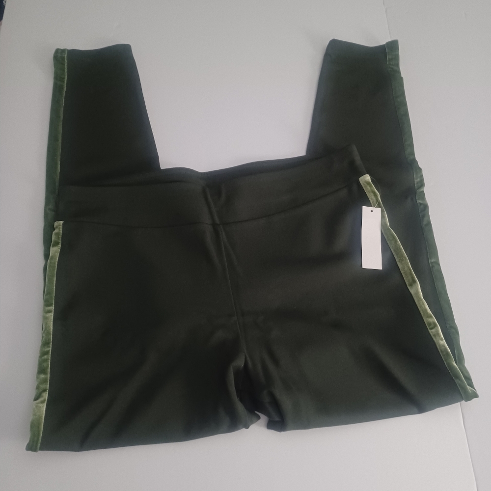 Time And Tru Dk Olive Green Leggings Sz L 12 14 - Picture 1 of 5